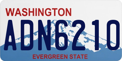 WA license plate ADN6210