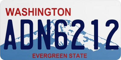 WA license plate ADN6212