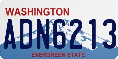 WA license plate ADN6213