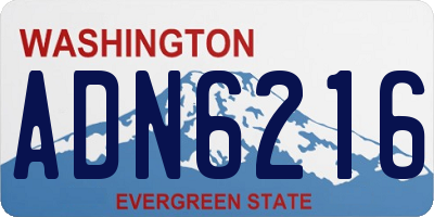 WA license plate ADN6216