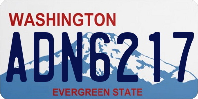 WA license plate ADN6217
