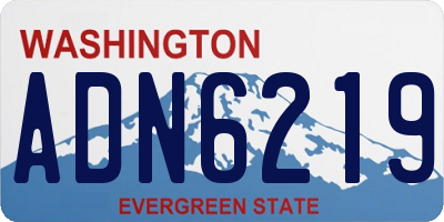 WA license plate ADN6219