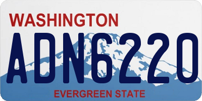 WA license plate ADN6220
