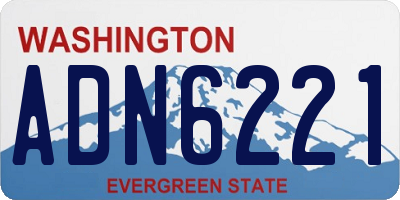 WA license plate ADN6221
