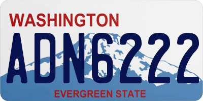 WA license plate ADN6222