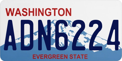 WA license plate ADN6224