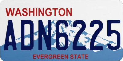 WA license plate ADN6225