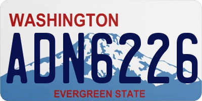 WA license plate ADN6226