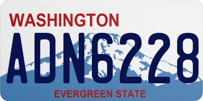 WA license plate ADN6228