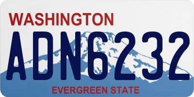 WA license plate ADN6232
