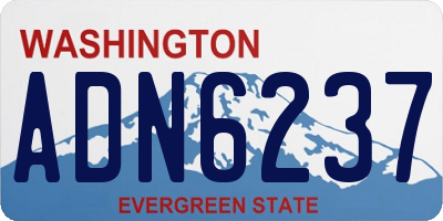 WA license plate ADN6237