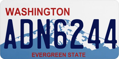 WA license plate ADN6244