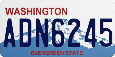 WA license plate ADN6245