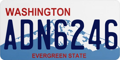 WA license plate ADN6246
