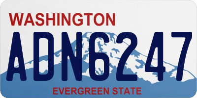 WA license plate ADN6247