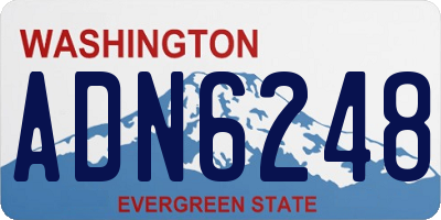 WA license plate ADN6248