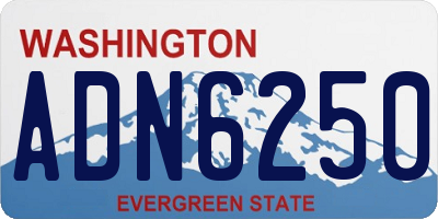 WA license plate ADN6250