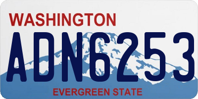 WA license plate ADN6253