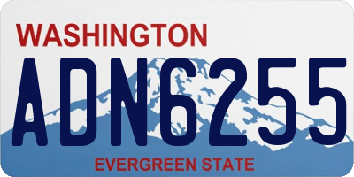 WA license plate ADN6255