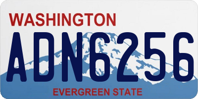 WA license plate ADN6256