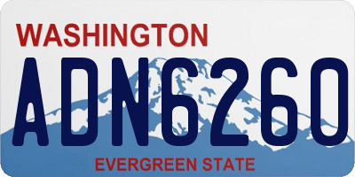 WA license plate ADN6260