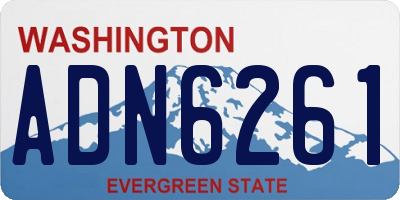 WA license plate ADN6261