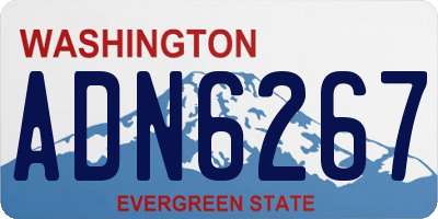 WA license plate ADN6267