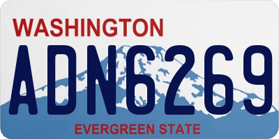 WA license plate ADN6269
