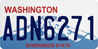 WA license plate ADN6271
