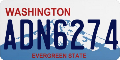 WA license plate ADN6274