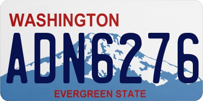 WA license plate ADN6276