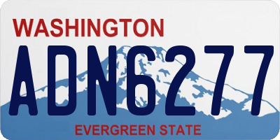 WA license plate ADN6277