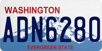 WA license plate ADN6280