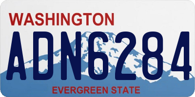 WA license plate ADN6284