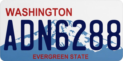 WA license plate ADN6288