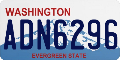 WA license plate ADN6296