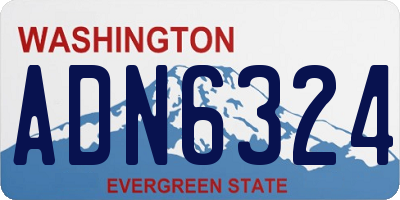 WA license plate ADN6324
