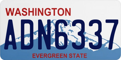WA license plate ADN6337