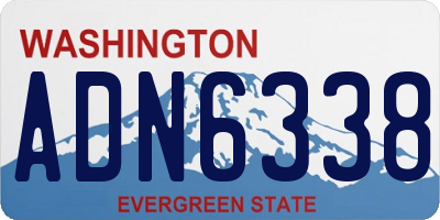WA license plate ADN6338