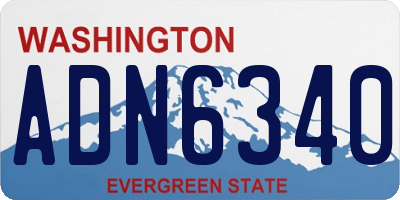 WA license plate ADN6340
