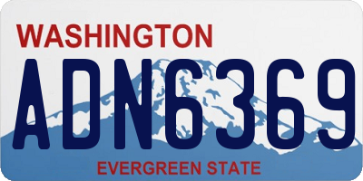 WA license plate ADN6369