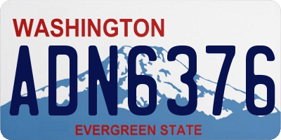 WA license plate ADN6376