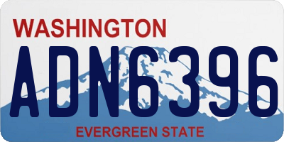 WA license plate ADN6396
