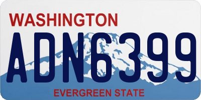 WA license plate ADN6399