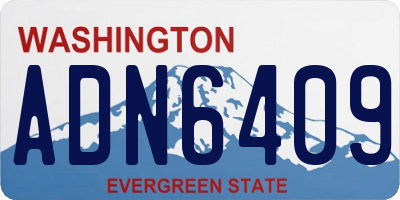 WA license plate ADN6409