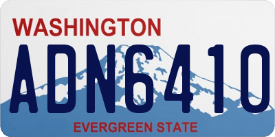 WA license plate ADN6410