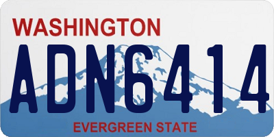 WA license plate ADN6414