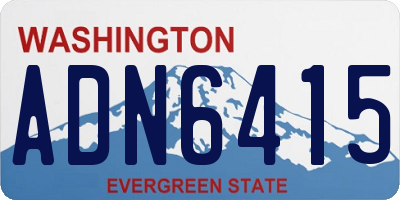 WA license plate ADN6415