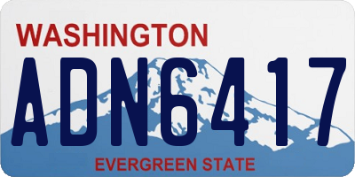 WA license plate ADN6417