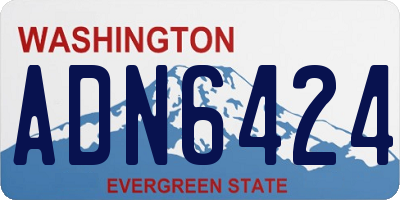 WA license plate ADN6424